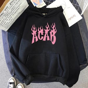 Letra ABC Fire Hoodie, Moletom com capuz da moda, Moletom com capuz Fire, Moletom com capuz Harajuku, Moletom com capuz grande, Moletom com capuz Streetwear, Moletom com capuz unissex