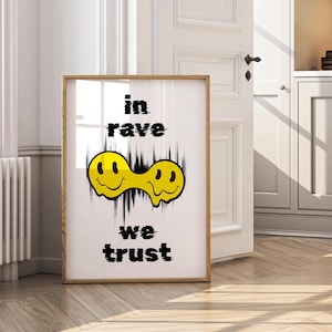 Rave Print Wall Art, Techno Music Printable Wall Art, Rave Poster, Music Print, Digital Download, Electronic Music Lover, Rave Culture, DJ