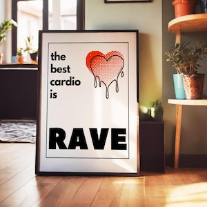 Rave Print Wandkunst, Techno Musik Drucke, Rave Poster, Musik Druck, digitaler Download, elektronische Musik Liebhaber, Rave DJ Set Raumdekor,DJ Geschenk