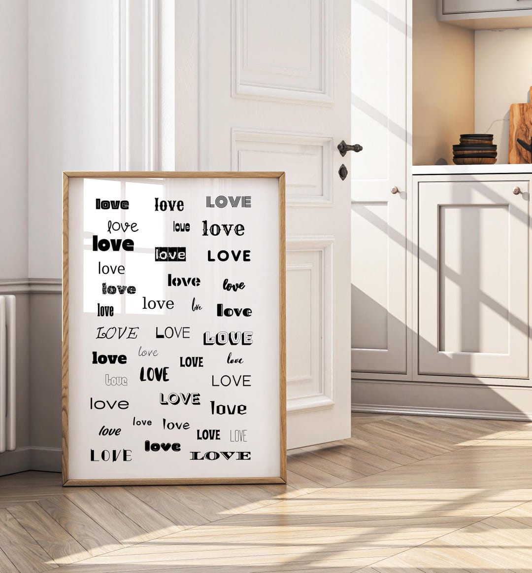 Love Print, Love Typography Print, Love Printable Wall Art, Love Poster ...
