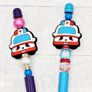 Nurse Beaded Pen/Metal pen/Pen gift set/Wedding Pen/Beaded Pens/Handmade Pen/Pens with Tassels/Pen/Office pen/Doctor gift/Ambulance pen