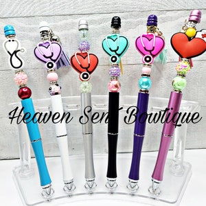 Nurse Beaded Pen/Metal pen/Pen gift set/Wedding Pen/Beaded Pens/Handmade Pen/Pens with Tassels/Birthday Pen/Office pen/Doctor gift