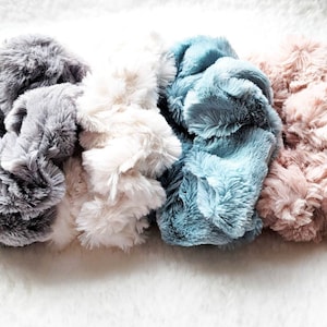 Soft Minky Scrunchies/Plush Scrunchies/Scrunchy/Pony Holder/Hair Tie/Teddy Scrunchies/Fluffy Scrunchy