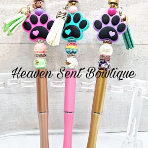 Beaded Pen/Metal pen/Pen gift set/Wedding Pen/Beaded Pens/Handmade Pen/Pens with Tassels/Birthday Pen/Office pen/Veterinarian gift