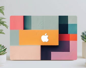 Abstract Geometric MacBook Case: Colorful Art Laptop Cover, Protective Shell
