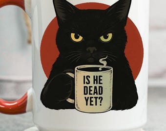 Sarcastic Black Cat Coffee Mug: Anti Trump, Gift for Liberal