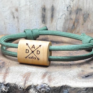Personalized Dad With Kids Name Bracelet, , Dad Paracord Bracelet, Custom Gift For Dad, Gift For Husband, Father&#39;s Day Gift from Kids