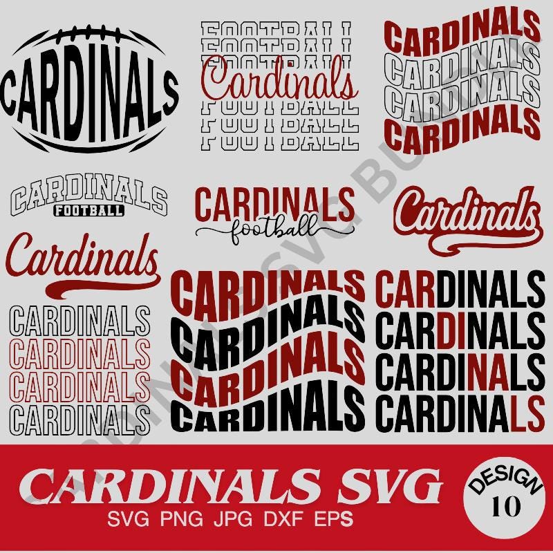 Paquete SVG de Cardinals | Cardinals PNG, EPS, DXF, JPG | Archivos de corte para Cricut y Silhouette | Descarga digital instantánea