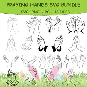 PRAYING HANDS SVG, Praying hands clipart, Praying hands Svg cut files for Cricut, Religious Svg, Prayer svg
