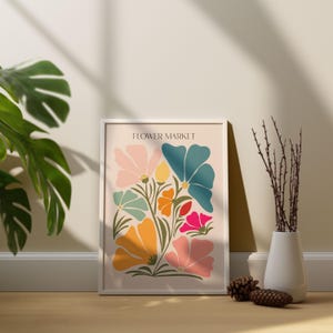 Abstract Botanical Digital Download Flower Market Print Matisse Print Illustration Botanical Wall Art Floral Decor Posters Botanical Poster