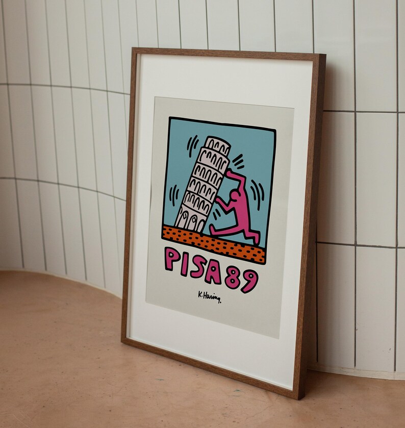 Keith Haring Pisa 89 Poster, Pop Art Poster, Exhibition Poster, Gallery ...
