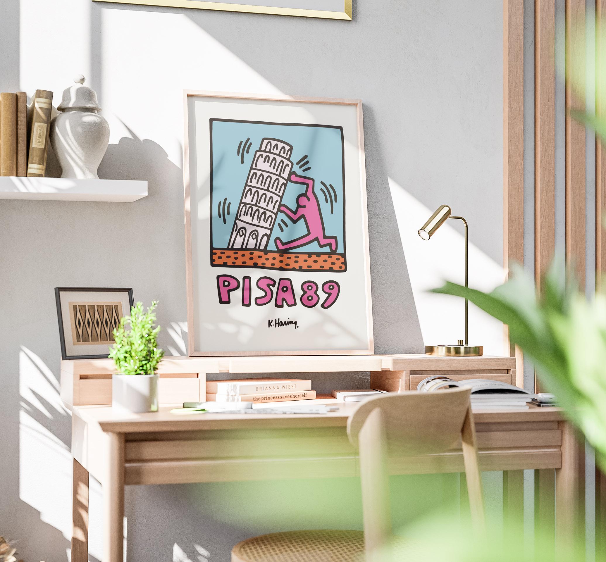 Keith Haring Pisa 89 Poster, Pop Art Poster, Exhibition Poster, Gallery ...