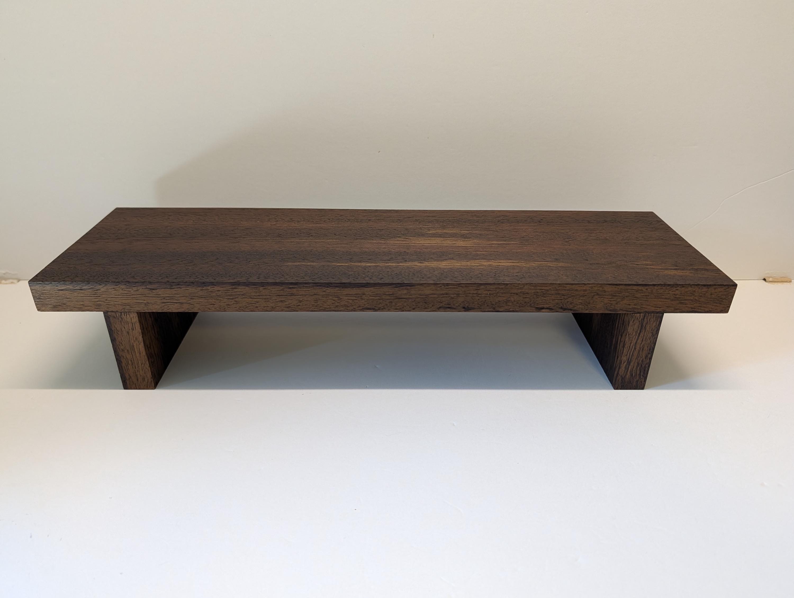 Solid Peruvian Dark Walnut Countertop Riser | Handmade Display Stand ...