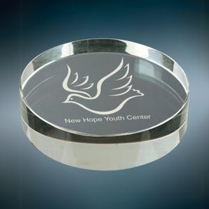 Crystal Round Paperweight