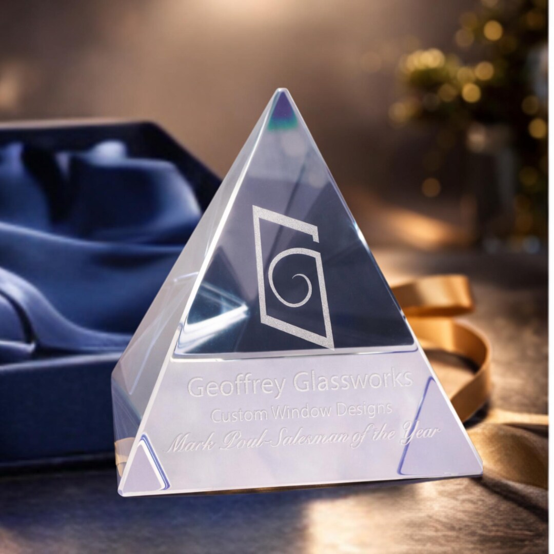 Crystal Pyramid Custom Customizable Crystal Pyramid - Etsy