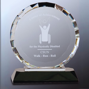 Crystal Round on Black and Crystal Base