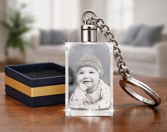 3D Crystal - Rectangle Key Chain