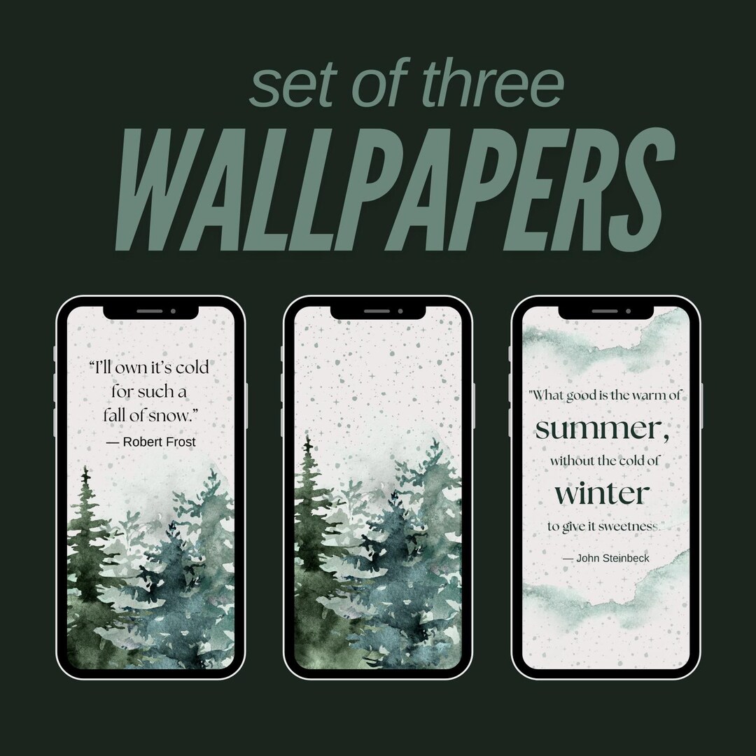 Winter Scene Phone Wallpaper set of 3 - Etsy