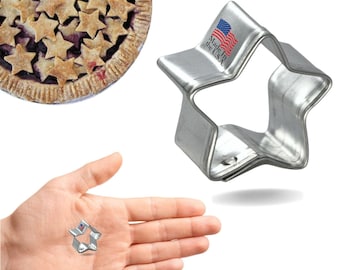 Mini Star-koekjesvormer 1 in M67, handgemaakt in de VS, vertind staal