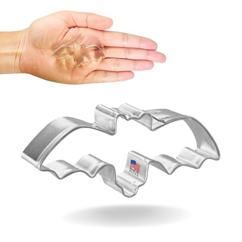 Bat Cutter Mini Bat Cookie Cutter 2.25 in M120, Handmade in the USA, Tin-plated ...