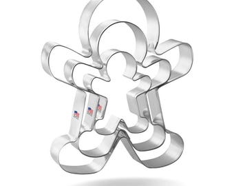 Gingerbread Nested Cookie Cutters Set 3-delig, handgemaakt in de VS