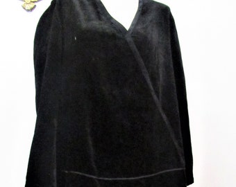 1930s Cotton velvet dress - Maternity breastfeeding motherhood gown