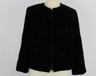 40s Black Velvet Jacket