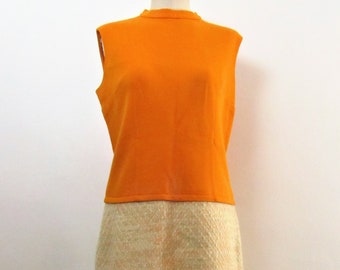 1960s Orange and Boucle dress. Woolen Autumn workwear 1960s - 1970s mod Squad Hippie Girl