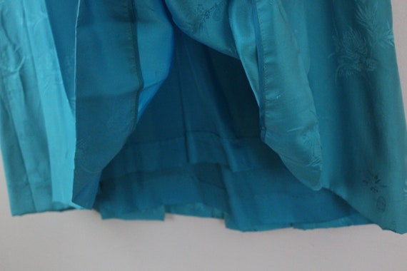 Blue Silk Shirtdress - Asian Inspired Custom Made… - image 5