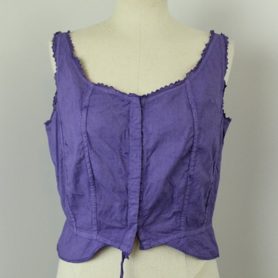 1910s Purple Antique Bra or corset cover