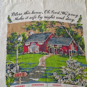 1975 Calender Tea Towel