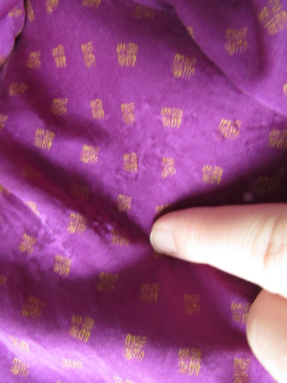 Purple Silk Pajama top - medium - image 8