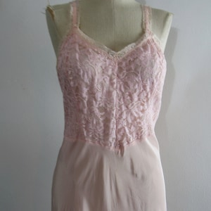 Vintage Lady Elizabeth Sugar Pink Full Slip Size 36 LONG