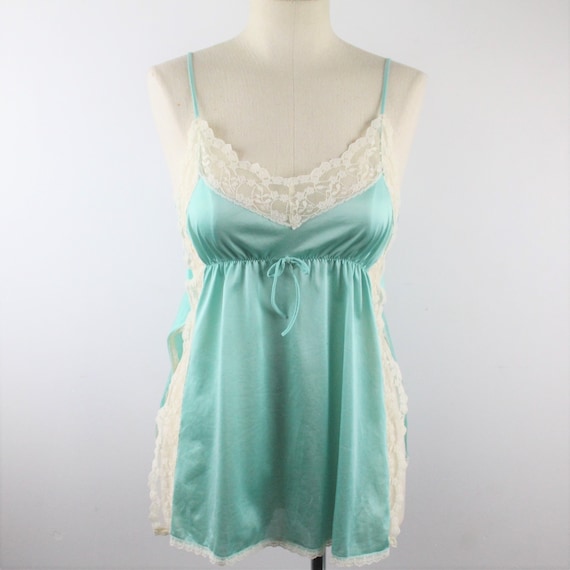 Aqua lace lingerie camisole