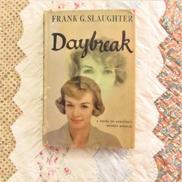 Medical Novel - Daybreak by Frank G. Slaughter, novel about medicine, schizophrenia treatment. PINK BOOK shelf decor