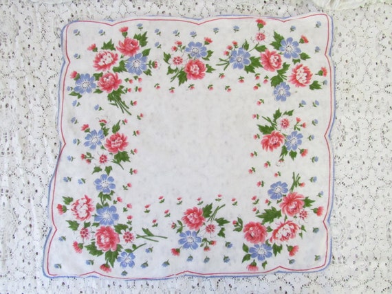 Ladies Handkerchief-Hankie-Hanky-Floral - image 1