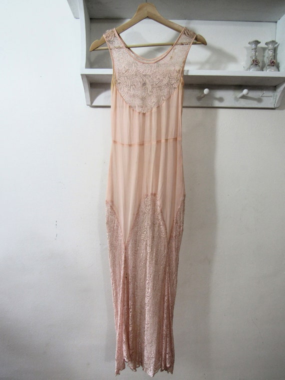 1920s Tissue silk flapper dress. Bias cut. As-is … - image 7