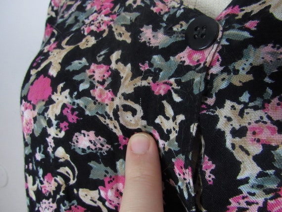 Vintage 80s Rayon floral dress - image 3