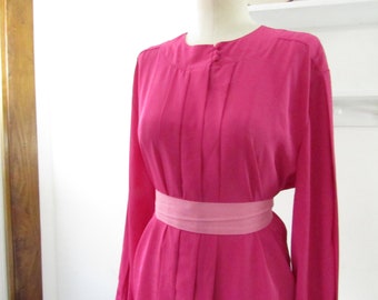 Vintage 1980s pink Chiffon Blouse