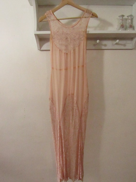 1920s Tissue silk flapper dress. Bias cut. As-is … - image 1