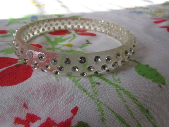 1960s Rhinestone Studded Bangle - image 2