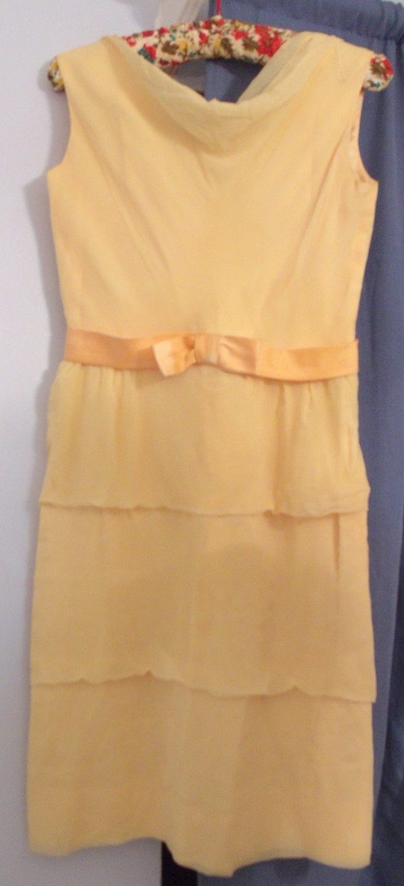 Lemon chiffon layer dress