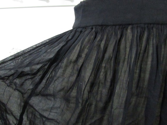 Vintage sheer black skirt - 1960s Sheer gauze sma… - image 3