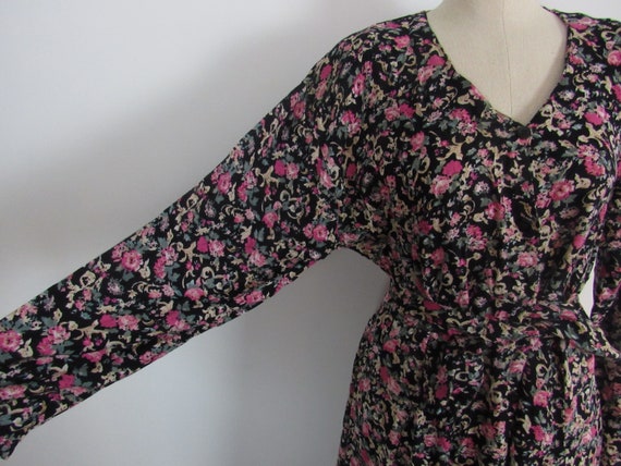 Vintage 80s Rayon floral dress - image 2