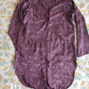 Purple Silk Pajama top - medium