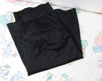 Skirt Slip, Black Half Slip with Stretch Hips