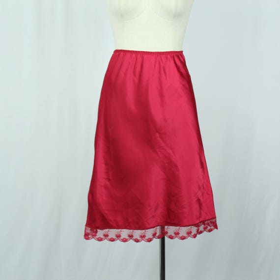 Maroon Vintage Half Slip / Skirt Extender - image 4