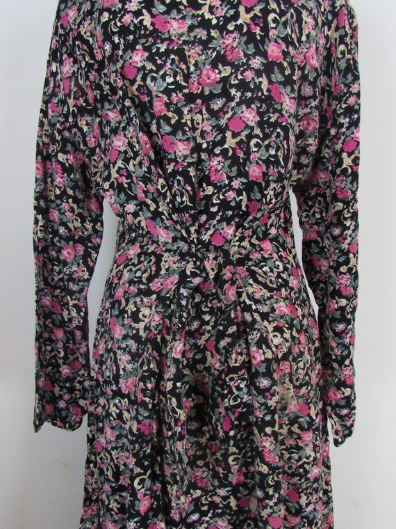 Vintage 80s Rayon floral dress - image 6