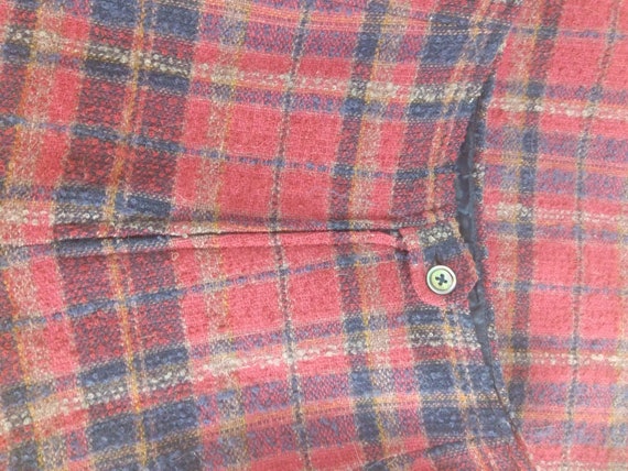 Vintage wool boucle skirt - classic wool plaid - image 3