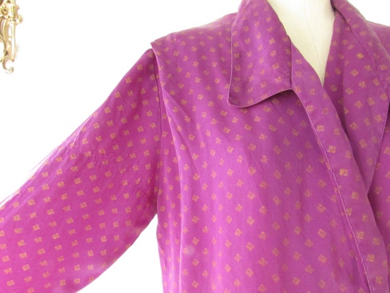 Purple Silk Pajama top - medium - image 5